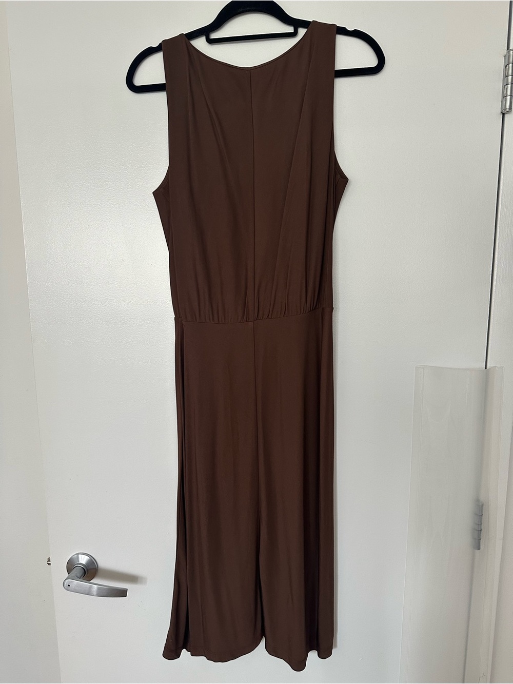 LK Bennett Chocolate Brown Sleeveless Pleated Maxi Dress - Picture 2 of 3